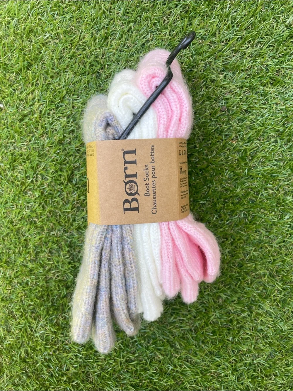 Born Women's Multicolor Boot Socks - Pink & Cream Accents